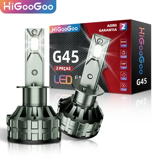 HiGooGoo Par 22000LM Lâmpada Farol De Led Carro 110W 9V-40V 6500K Para H1 H3 H4 H7 H11 H27 9005 9006