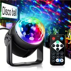 SOVA RGB LED Palco Discoteca Luz Rotativa DJ Bola Estroboscópica Controle Remoto Som Carro Dança Mágica Presente Natal