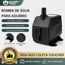 Monkey Tools Bomba Submersa Silenciosa 25W/45W , Vazão 2000/3500L/H para Aquário, Fonte Decorativa e Lavação