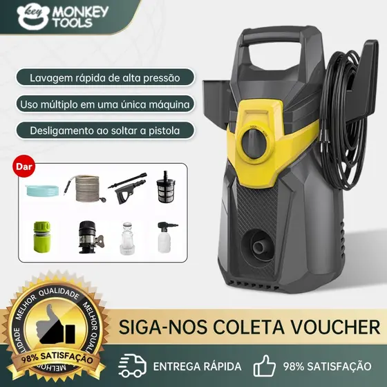 MonkeyTools Lavadora De Alta Pressão LAV 1600, 1.600 lbf/pol² Lavadora Vap