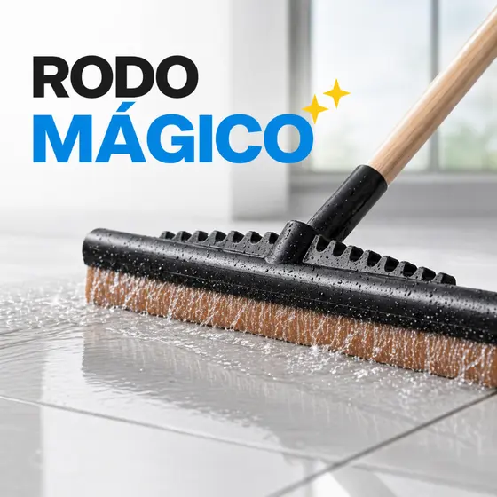 Kit Rodo Limpeza Banheiro Piso Casa Faxina 30/40/50cm Sem Cabo Garagem Área Serviço Borracha