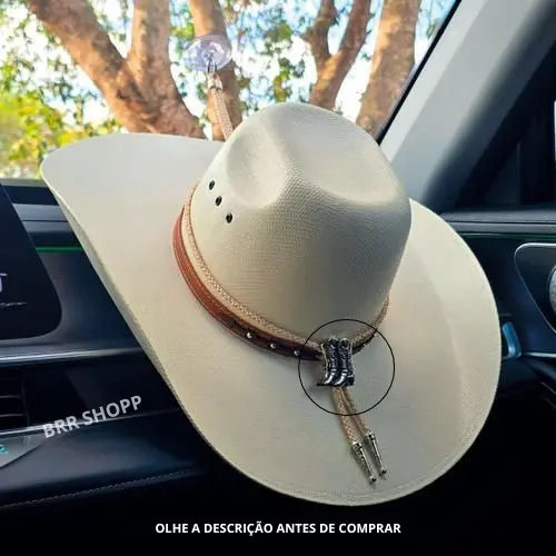 Enfeites Para Chapéu country Bandinha moda boho chic em couro Metais personalizados