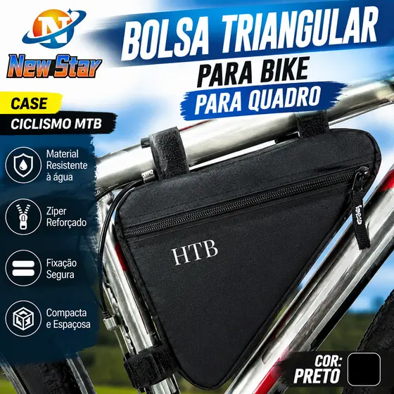 New Star Bolsa Triangular Para Bike Para Quadro Bag Case Ciclismo Mtb Cor Preto