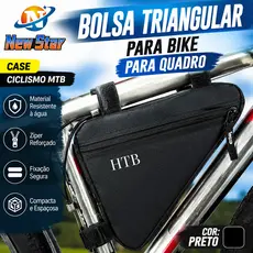 New Star Bolsa Triangular Para Bike Para Quadro Bag Case Ciclismo Mtb Cor Preto
