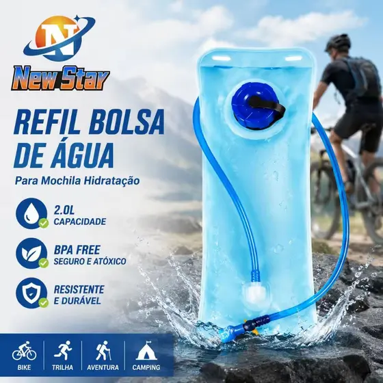New Star Refil Bolsa de Água Para Mochila Hidratação Reservatório Bike Bicicleta Ciclista Ciclismo