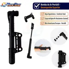 New Star Mini Bomba de Ar de Mão Encher Pneu Bike Bicicleta Válvula Fina e Grossa