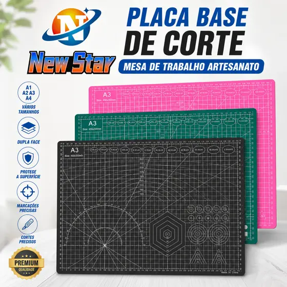 Base De Corte A1/A2/A3 60x45cm 45×30cm 60×90cm Dupla Face Patchwork Artesanato Cores,ma