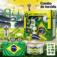 Kit Brasil Copa do Mundo 2026 Completo 12 Itens