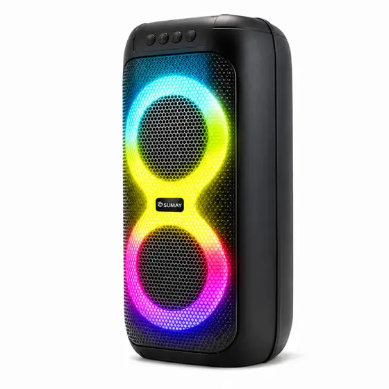 Caixa de Som Slim Box 60W RMS Bluetooth com LED – Potente, Compacta e Moderna conexão bluetooth