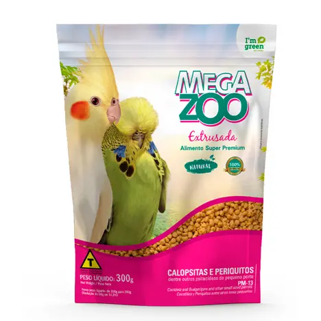 Megazoo Extrusada Calopsitas e Periquitos PM13 - 300g