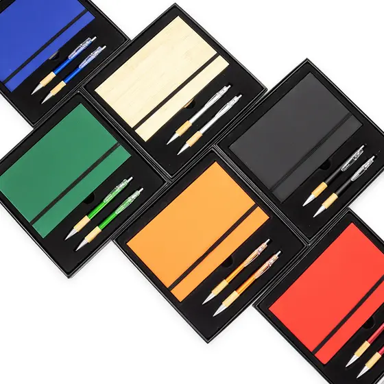 Kit Presente Executivo 3 Peças Caderno Caneta E Lapiseira Escritório Coorporativo