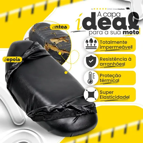 Capa Banco Moto Univesal Couro Scooter Impermeável Resistente UV Proteção Chuva Sol ENVIO IMEDIATO