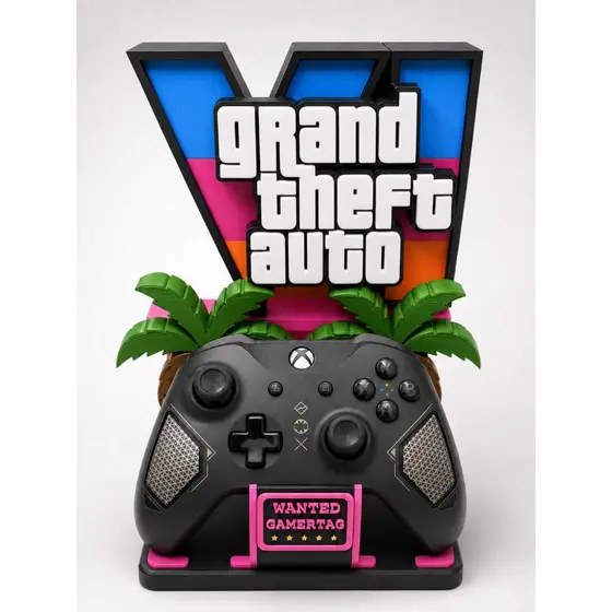 Suporte de controle e headset GTA IV