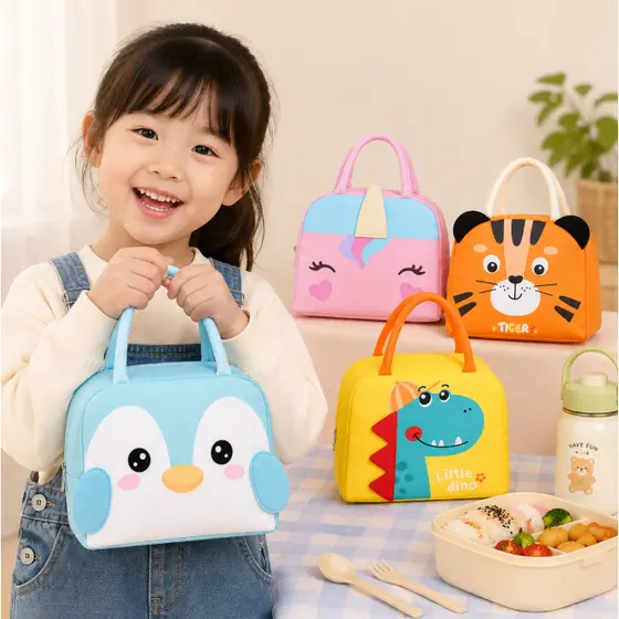 Lancheira Infantil Térmica Bolsa de Almoço Personagens Criança