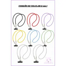Cordão Celular 2 em 1 Multifuncional | Carrega e Segura | Alta Resistência
