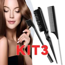 Kit 3 Pentes para Finalização de Penteados Baby Hair