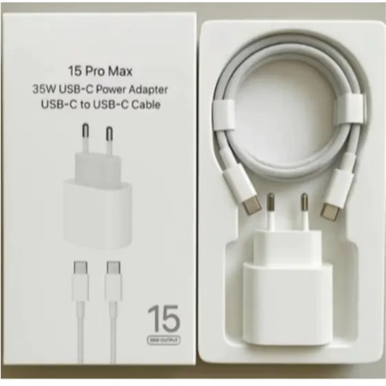 Fonte Carregador 35W Rápido iPhone USB-C Para iPhone 15 16 17 PRO MAX