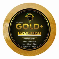 Fita Dupla Face Gold+ 5m 10m 20m Prótese Capilar Peruca 2,5cm