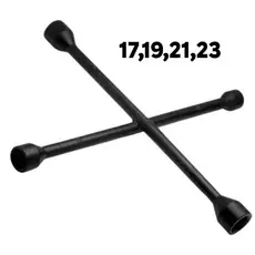 Chave Cruz Automotiva Completa 17/19/21/23mm Troca de Pneus Rápida e Segura para Carros e Utilitários