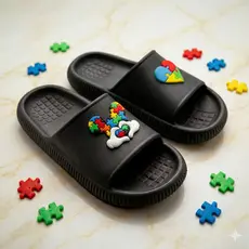 Chinelo Infantil Nuvem Autismo Menina Menino Slide  Leve Macio Confortável Unissex