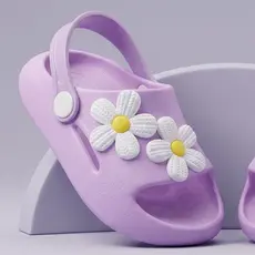Chinelo Nuvem Infantil Menina Super Leve Macio Confortável Antiderrapante Slide Flores