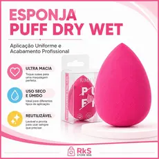 Esponja Puff Dry Wet para Maquiagem Macia Reutilizável Jummy U Base Pó Cushion