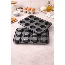 Forma Silicone Assadeira Cupcake Pao Queijo 12 Cavidades Alta Qualidade Duravel