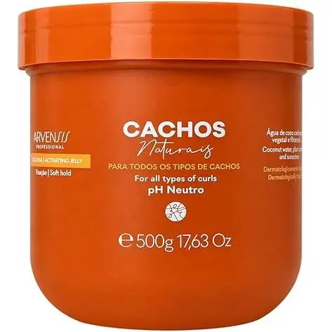 Geleia Ativadora Cachos Arvensis Forte Definição Antifrizz Fixação 500g