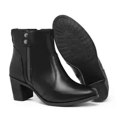 Bota Botinha Feminina Inverno Cano Curto Com Zipper - Oferta!!