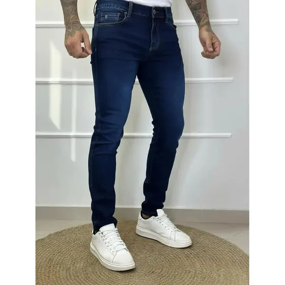 Calça Jeans Masculina Sofisticada Escura
