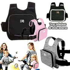 Colete De Cinto De Segurança Infantil Ajustável Universal Para Motol,Bicicleta Com Fita Refletiva Noturna
