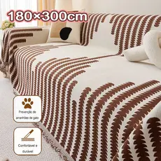 Capa De Sofá Antiderrapante E Antirriscos De 180 X 300 Cm, Manta De Sofá Multiuso Em Chenille, Antirriscos De Gato