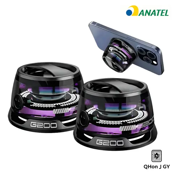 Caixa De Som Led Bluetooth Magnético Portátil Atmosfera Colorida Rbg Speaker Bluetooth 5.2