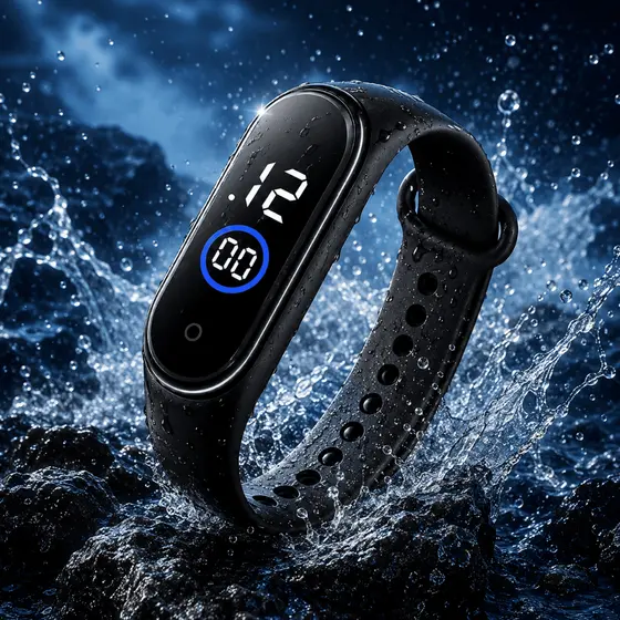 Relógio Digital PRETO a Prova De Agua Masculino Feminino