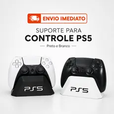 Suporte para Controle PS5 DualSense Base Organizadora Gamer Preto ou Branco