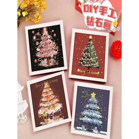 Katieson natal pequeno presente Gem diamante diy pintura decorativa artesanal crianças estudantes educacional aliviar o