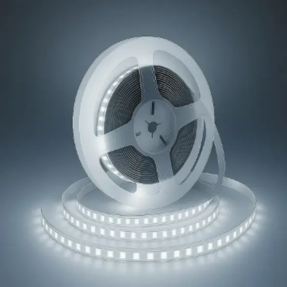 Fita led 120leds 3000k / 4000k / 6500k - 5 metros + fonte 12v 3A para perfil - Sanca / Espelhos / TVs