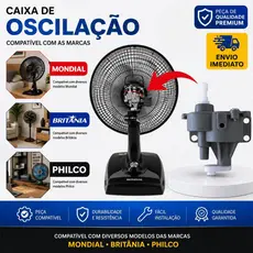 Caixa Oscilação Giro Engrenagem Ventilador Compatível Mondial Britânia Philco