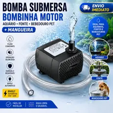 Motor Bombinha Submersa Bomba Aquário Fonte Bebedouro Pet Bivolt