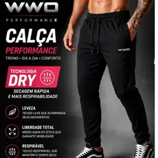 Calça Esporte Dry Fit Corta Vento Jogger Academia Corrida