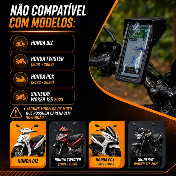 Case Protetora Celular Moto Antifurto Impermeável Para CELULAR e Entregadores