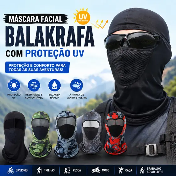 Balaclava Proteção Uv Máscara De Ciclismo De Pesca Capacete Facial Esportes Ao Ar Livre