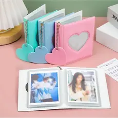 Álbum De Fotos Oco Amor Coração Capa Photocard Titular Instax Mini Para Cartões Coletar Livro-3 Polegada(rosa)