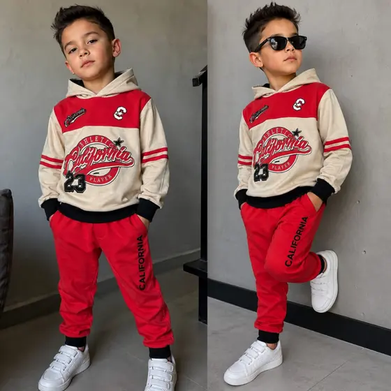 Conjunto Infantil Juvenil Masculino de Inverno Conforto Estilo do 4 ao 14 anos