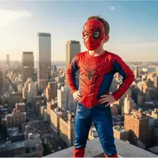 Roupa Infantil Fantasia Longa Enchimento H-aranha C/ Mascara