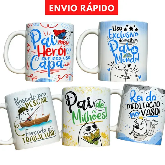 Caneca De Porcelana Dia Dos Pais Flork -Rei Da meditação No vaso -Presente dia Dos Pais