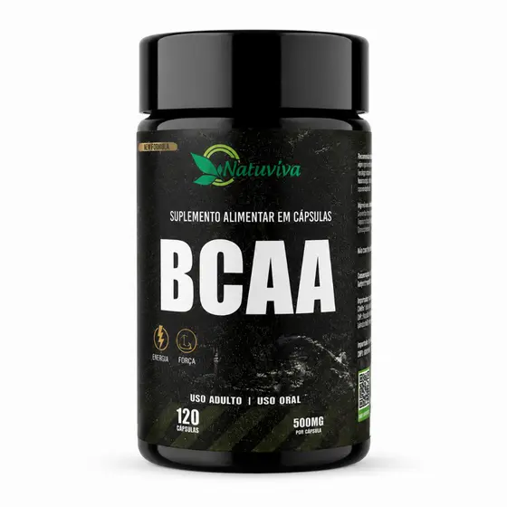 Natuvitae BCAA | Aminoácidos Ramificados | Energia, Força e Recuperação | 120 Cáps 500mg