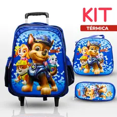 KIT Mochila escolar infantil Com Lancheira Termica e Estojo Reforçado
