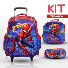 KIT Mochila escolar infantil Com Lancheira Termica e Estojo Reforçado