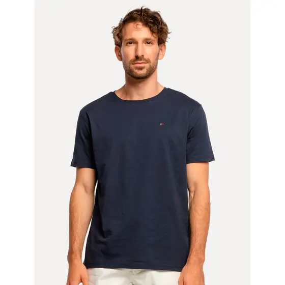 Camiseta Tommy Hilfiger Original Masculina Essential Cotton Azul Marinho